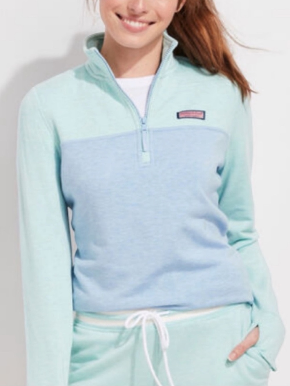 VINEYARD VINES Shep Shirt Relaxed Dreamcloth Pullover 1/4 Zip Logo Women’s 2X